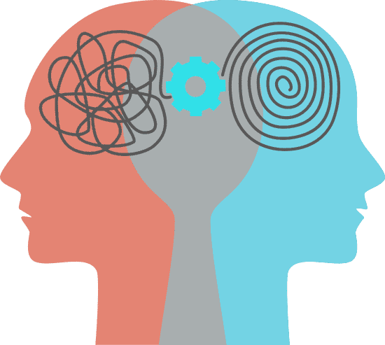 Mental health and well-being illustration